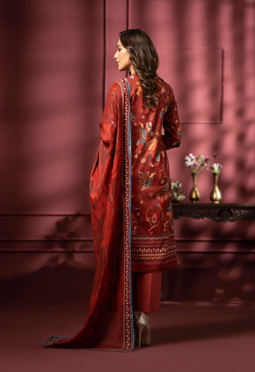 Pairoz by GJC Printed Lawn 3 piece Unstitched dress - PGJ-A04