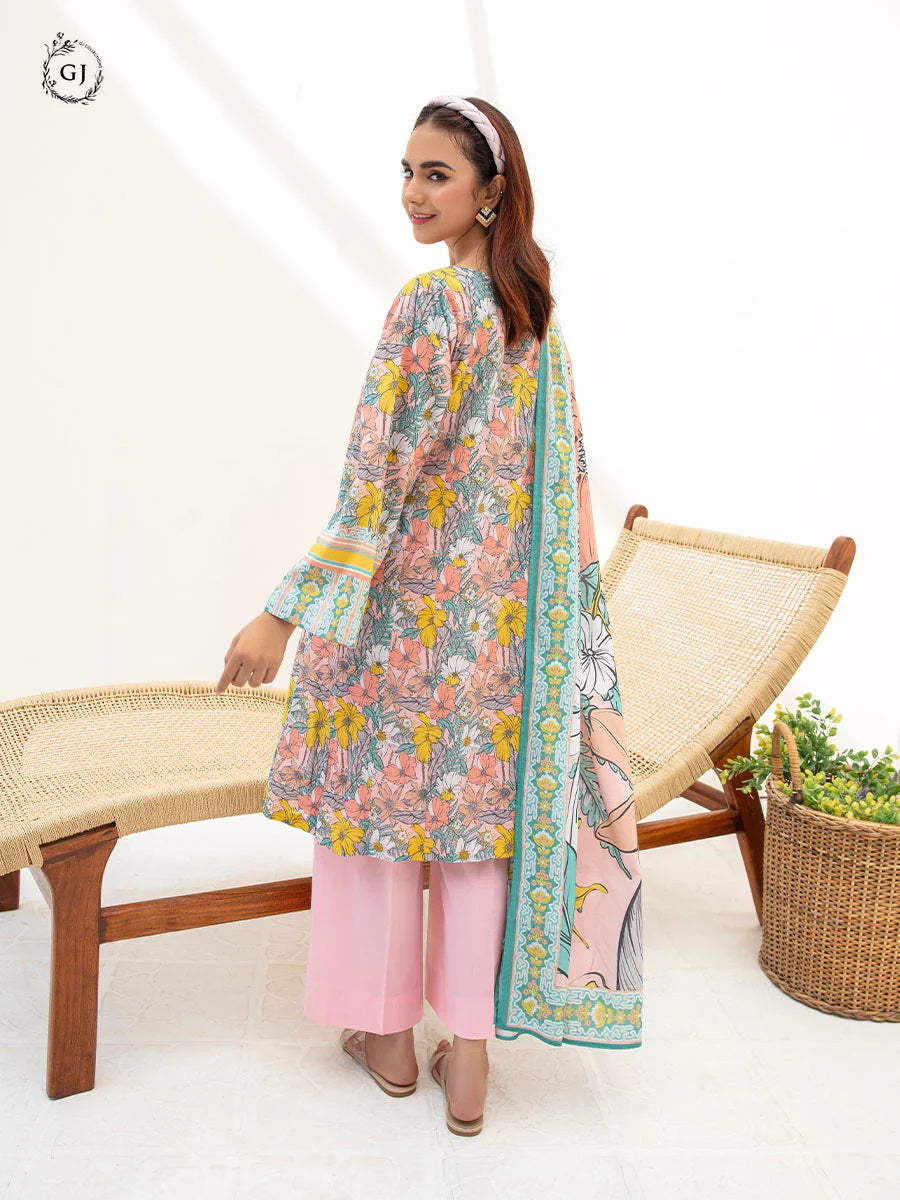 Aviva by GJ Digital Printed Lawn 2 piece Unstitched - GJAV23-A4