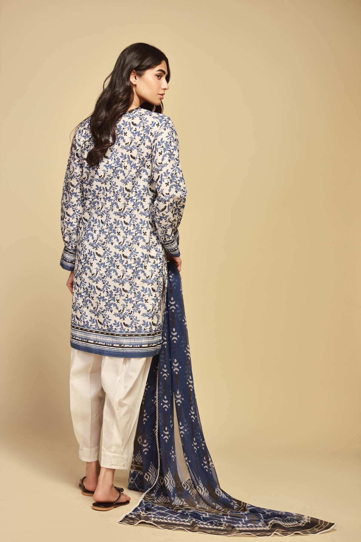 Sahar Printed Lawn Suits Unstitched 3 Piece SBW-23-04 - Summer Collection