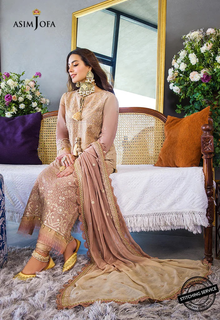 Asim Jofa Embroidered Lawn Suits Unstitched 3 Piece AJCK-04 - Eid Collection