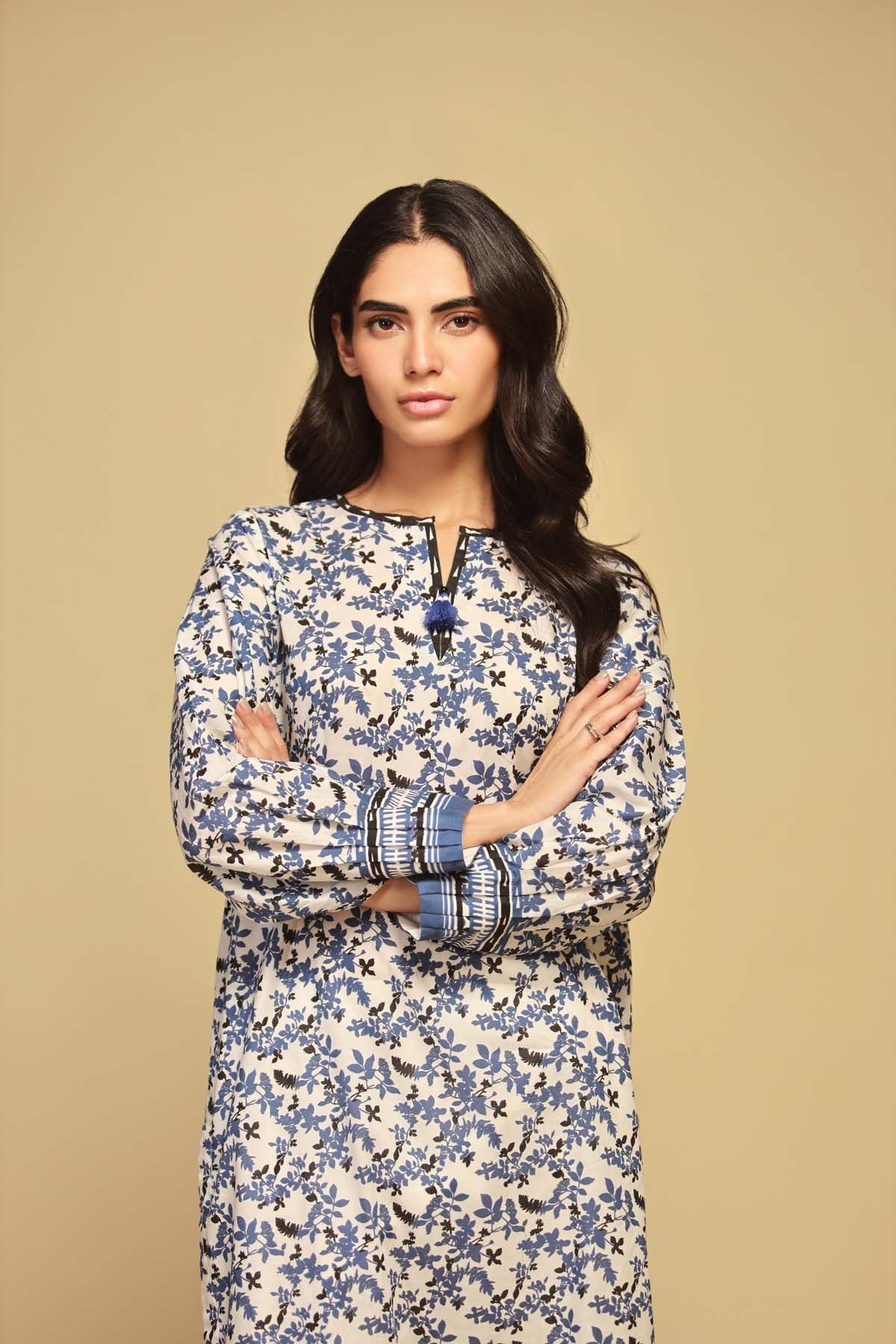 Sahar Printed Lawn Suits Unstitched 3 Piece SBW-23-04 - Summer Collection