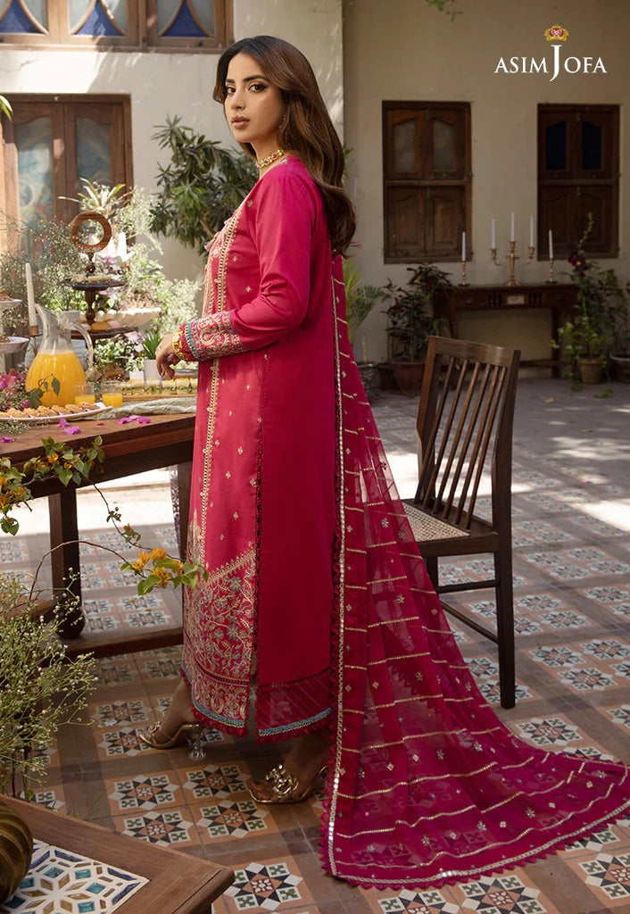 Zarq Barq By Asim Jofa Embroidered Suits Unstitched 3 Piece AJZB-04 - Eid Collection