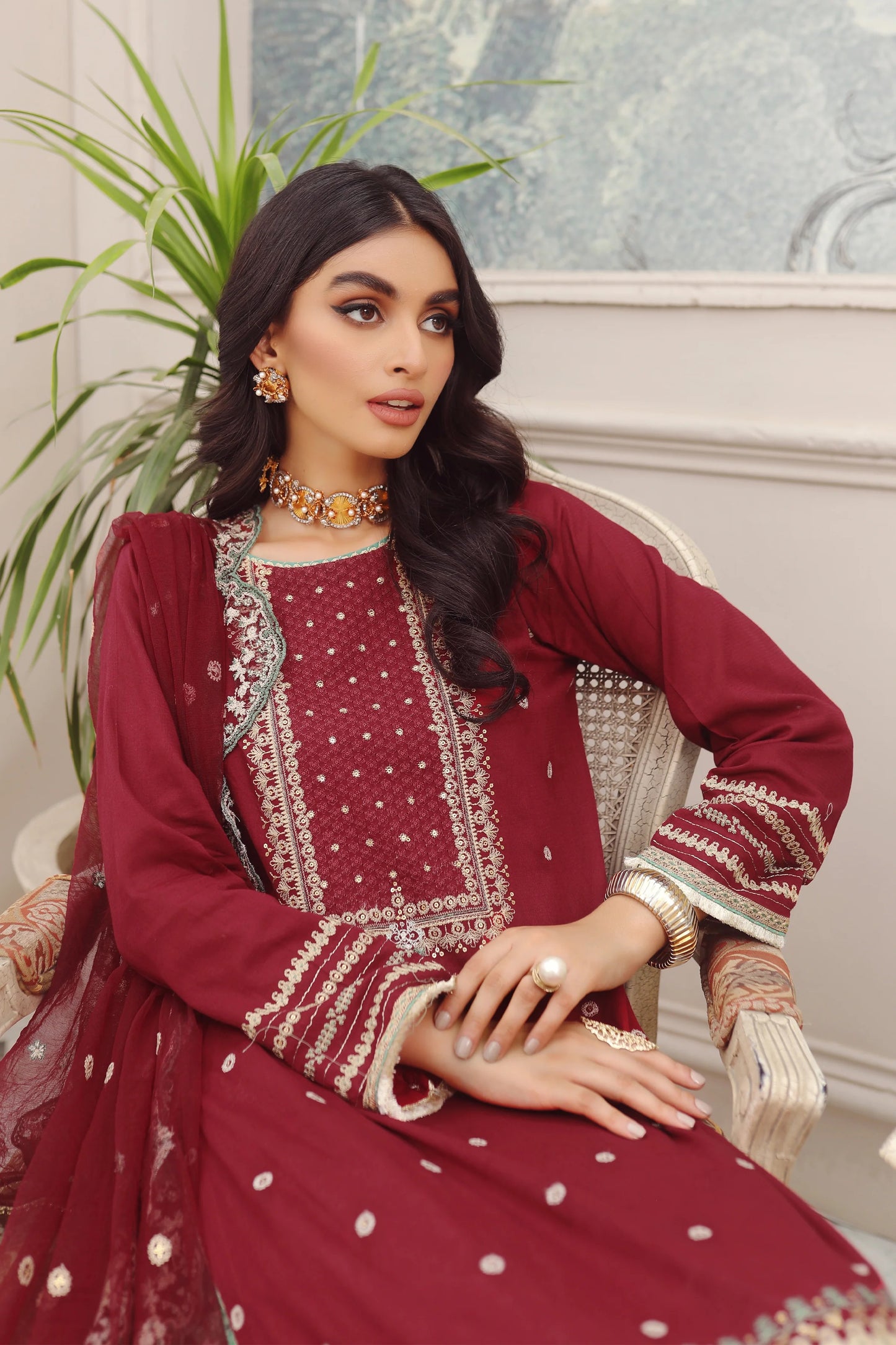 LSM Embroidered Lawn Suits Unstitched 3 Piece LSM SG-5016 - Summer Collection