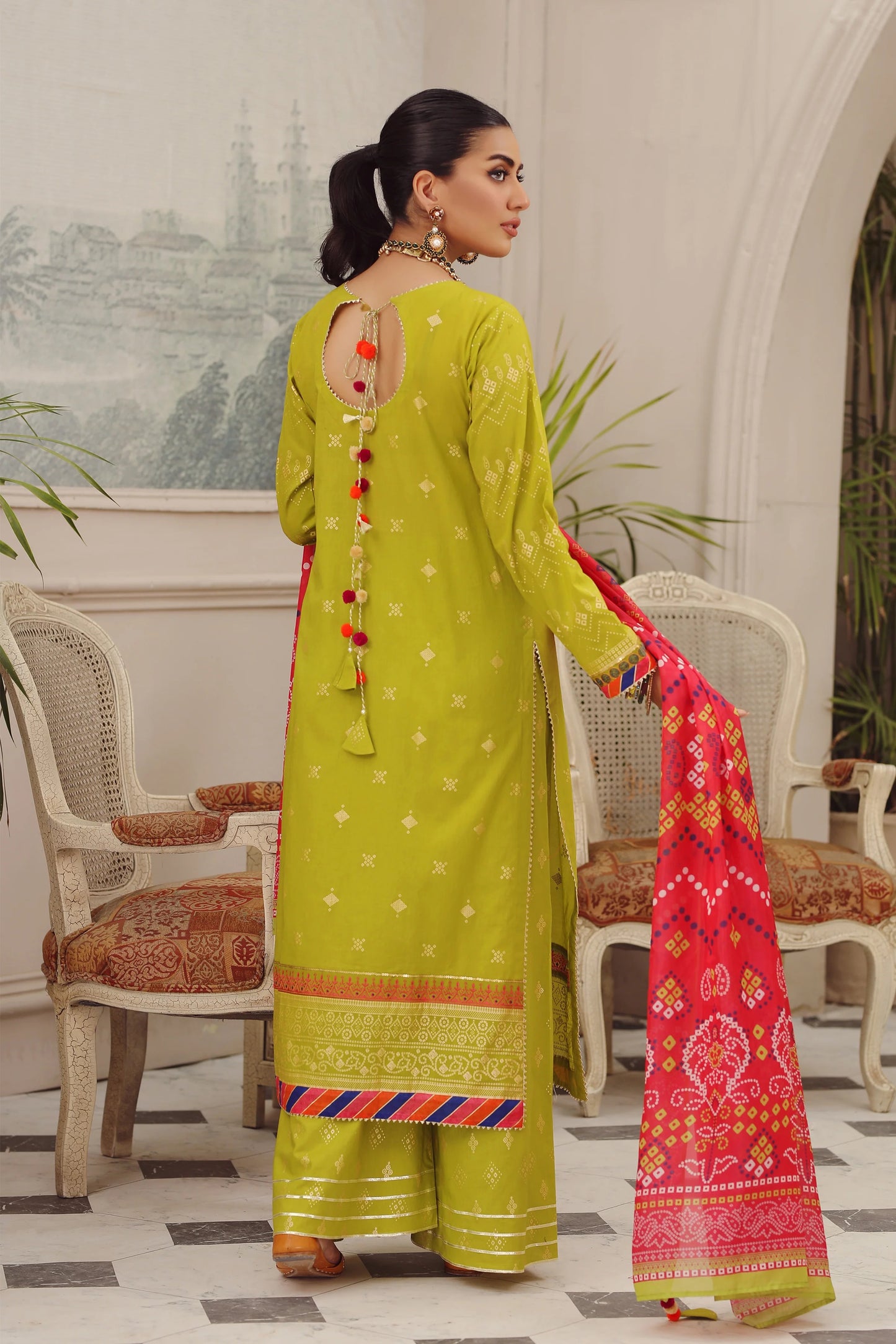 LSM Embroidered Lawn Suits Unstitched 3 Piece LSM SG-5017 - Summer Collection