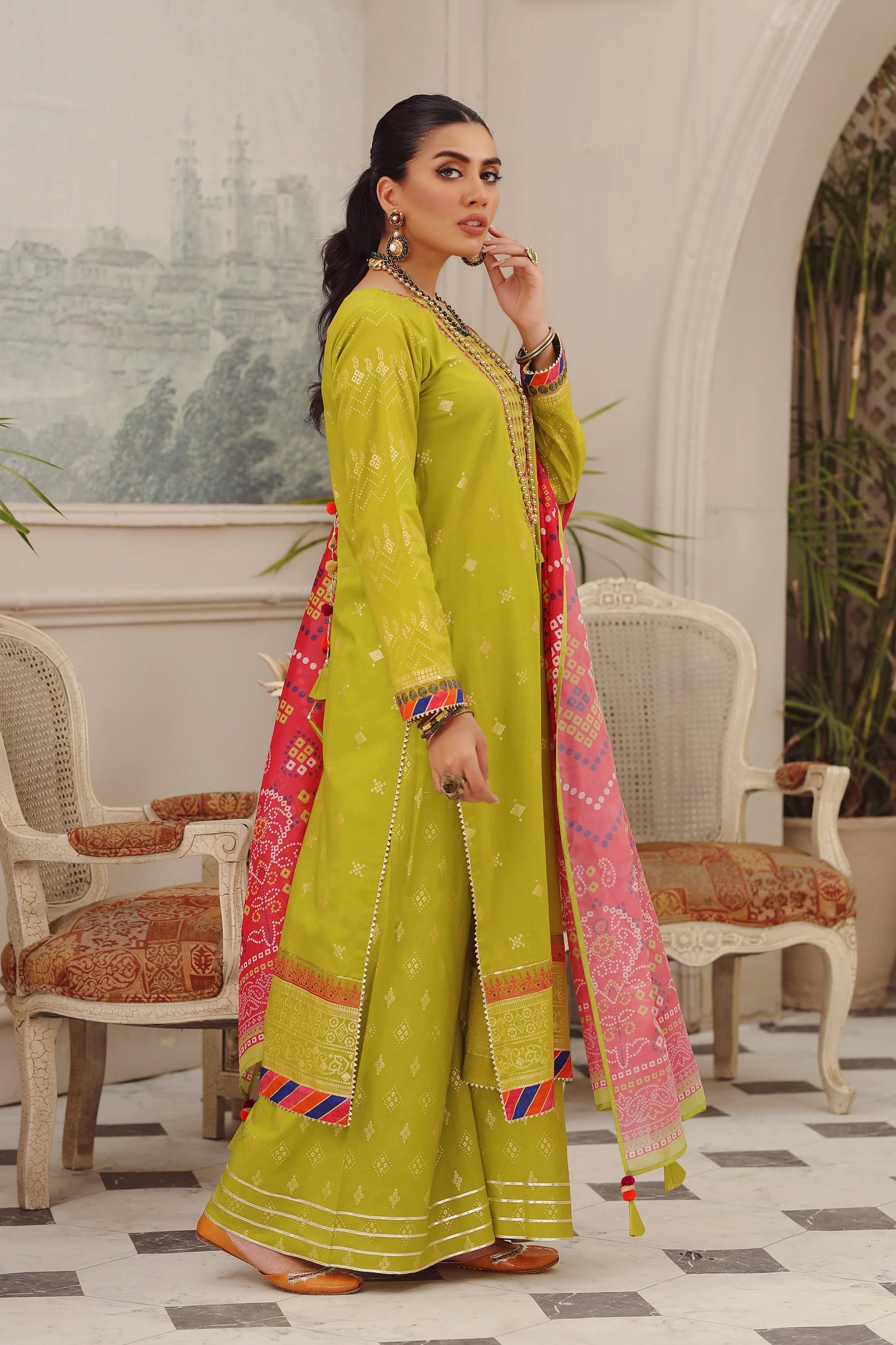 LSM Embroidered Lawn Suits Unstitched 3 Piece LSM SG-5017 - Summer Collection
