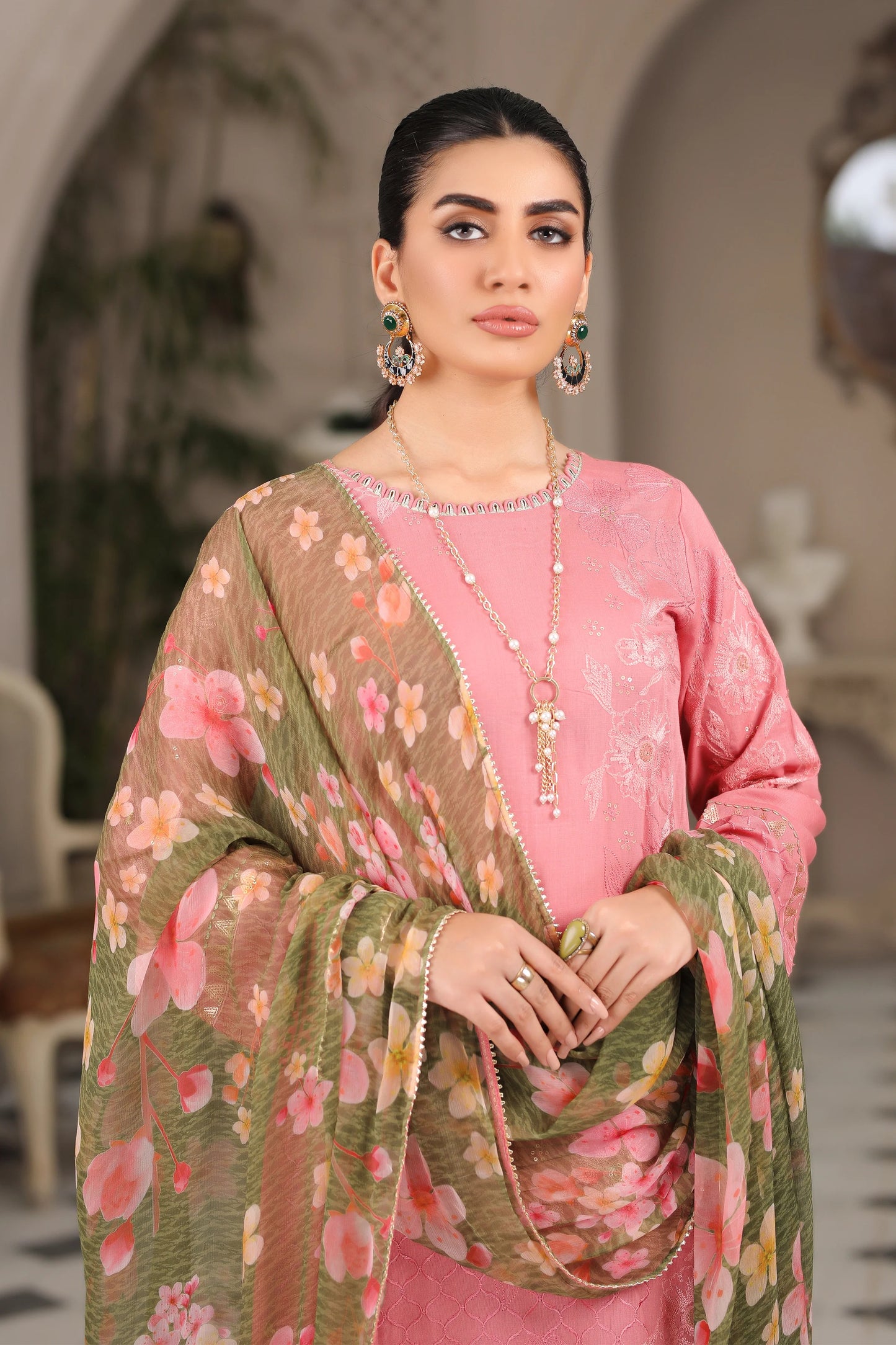 LSM Embroidered Lawn Suits Unstitched 3 Piece LSM SG-5020 - Summer Collection