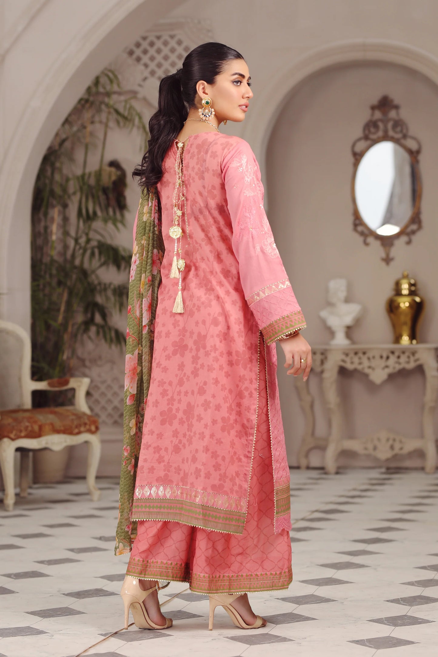 LSM Embroidered Lawn Suits Unstitched 3 Piece LSM SG-5020 - Summer Collection
