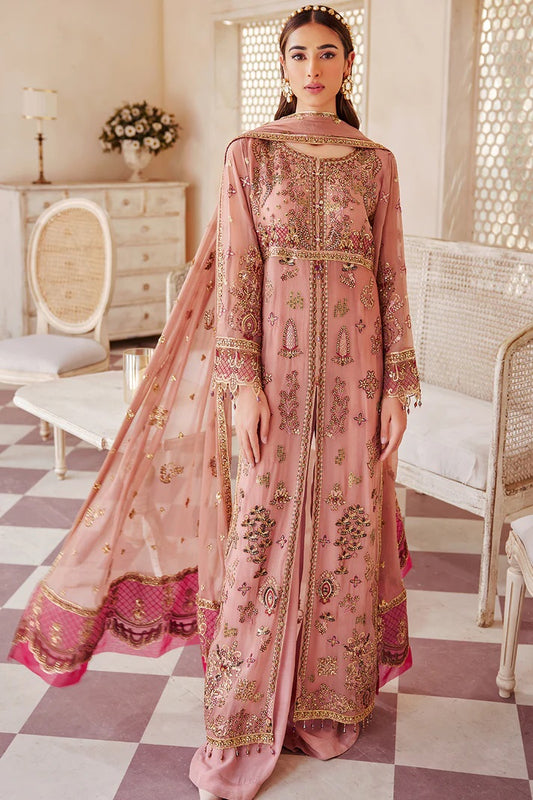 Emaan Adeel Embroidered Chiffon 3 piece Unstitched Dress - LX 05