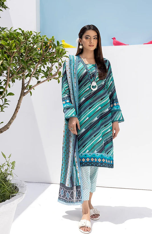 Coco Popup by Alzohaib Printed Lawn 3 piece Unstitched Suit - CPP2-23-05