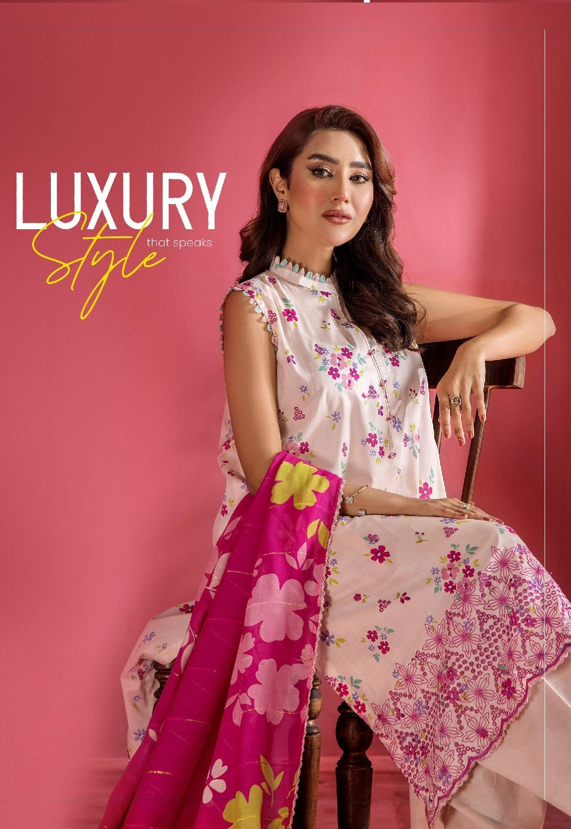 Evelyn by Gulljee Embroidered Lawn 3 piece Unstitched Dress - EVL3P2505