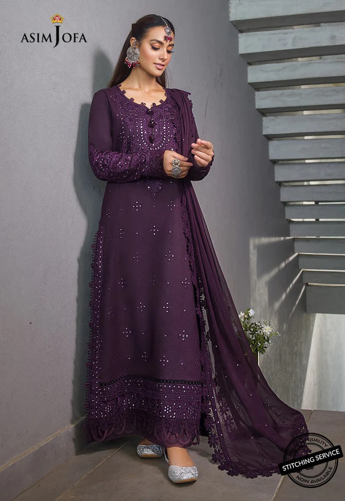 Asim Jofa Embroidered Lawn Suits Unstitched 3 Piece AJCK-05 - Eid Collection