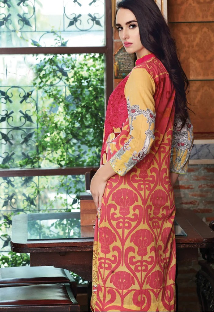 Firdous Embroidered Lawn Kurti 01-Piece Unstitched - 5B