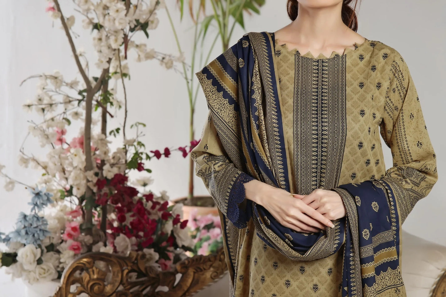 Daman By VS Textiles Printed Lawn Suits Unstitched 3 Piece VS24-D1 2905-B - Summer Collection