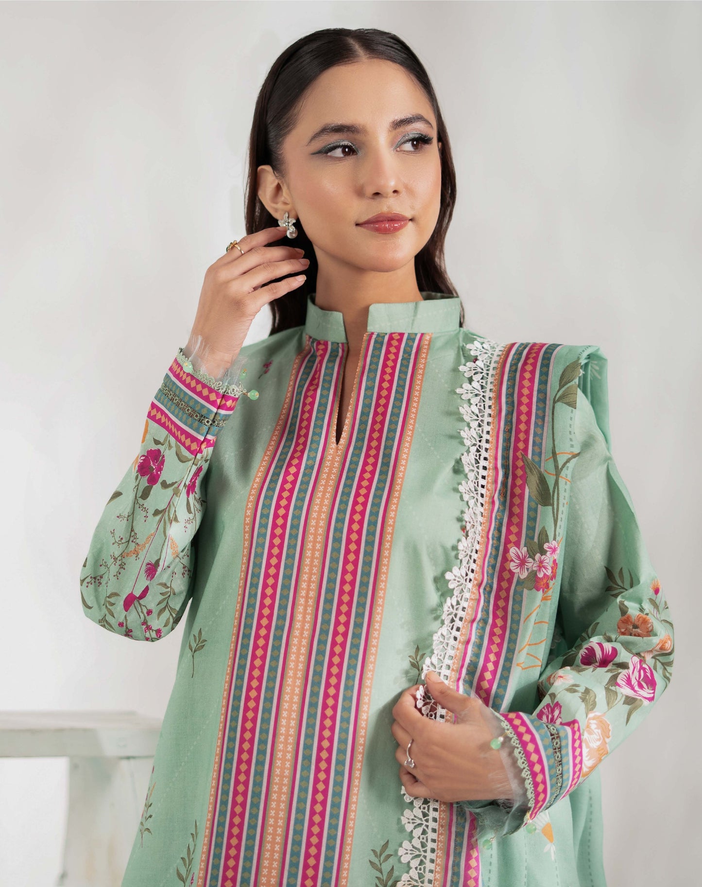Colors by AlZohaib Textile Digital Printed 3 Piece Lawn Unstitched Dress - D05 Summer Collection