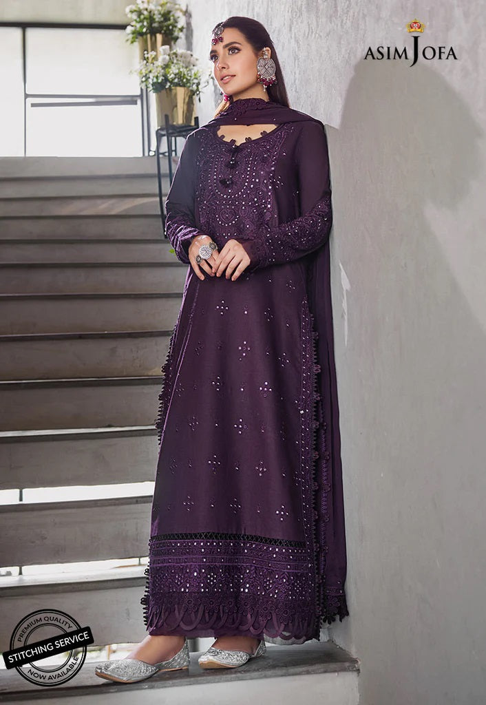 Asim Jofa Embroidered Lawn Suits Unstitched 3 Piece AJCK-05 - Eid Collection