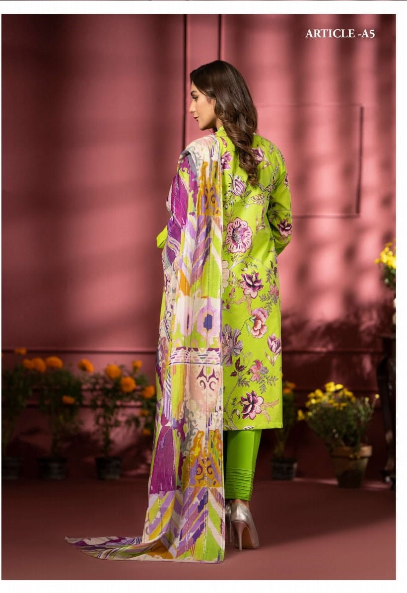 Pairoz by GJC Printed Lawn 3 piece Unstitched dress - PGJ-A05