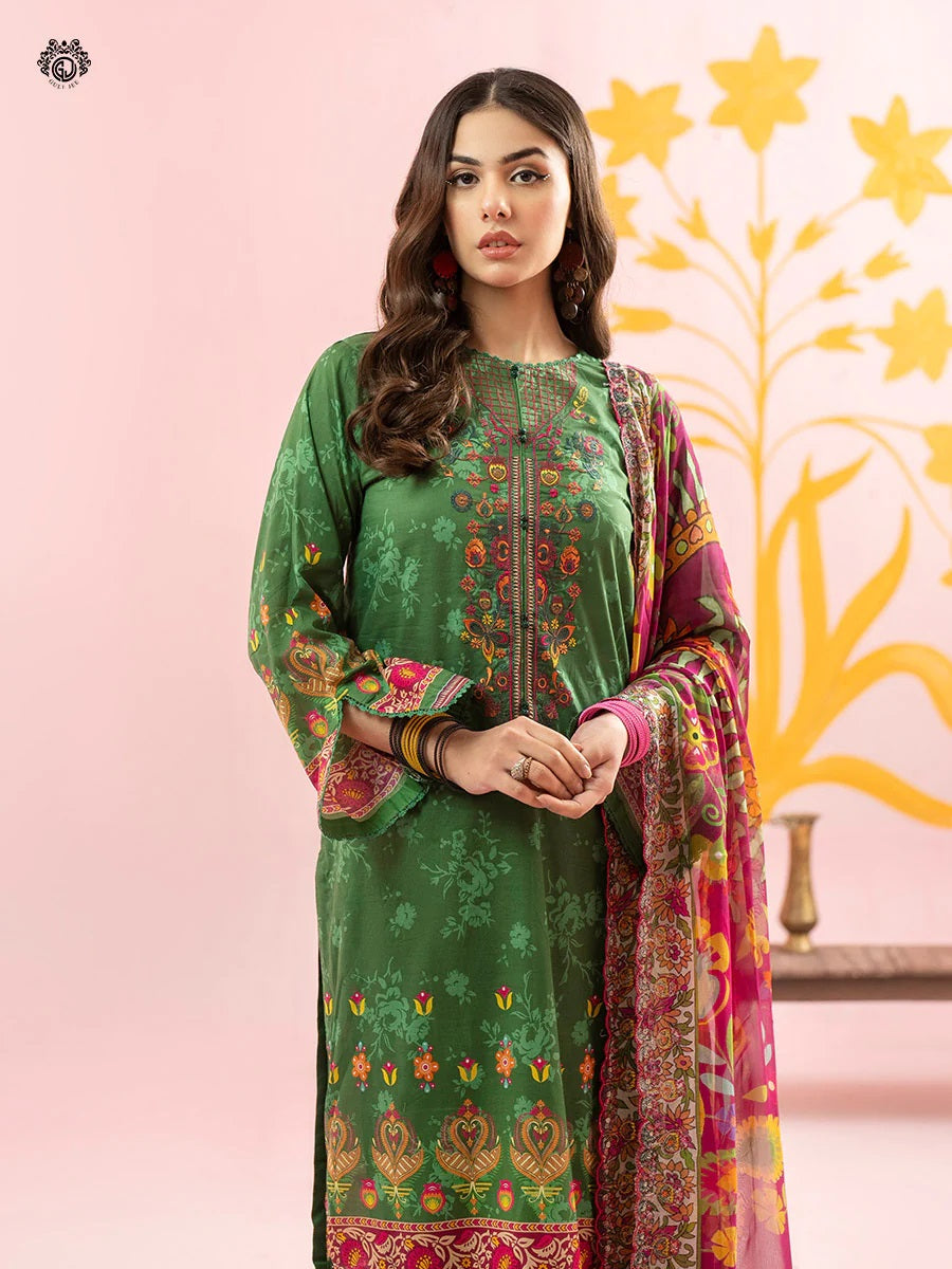 Rang Pasand by Gulljee Embroidered Lawn Unstitched 3 Piece Dress - GRP2406A5