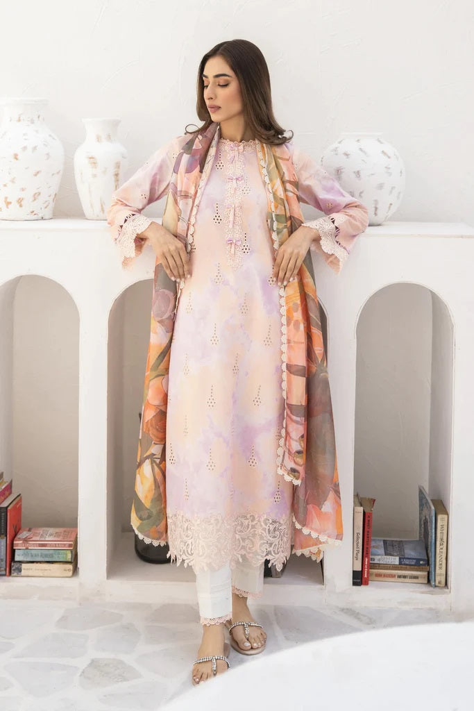 Shezlin by Aabyaan Embroidered Chikankari Suits Unstitched 3 Piece AS-AR-05 NURAY - Summer Collection