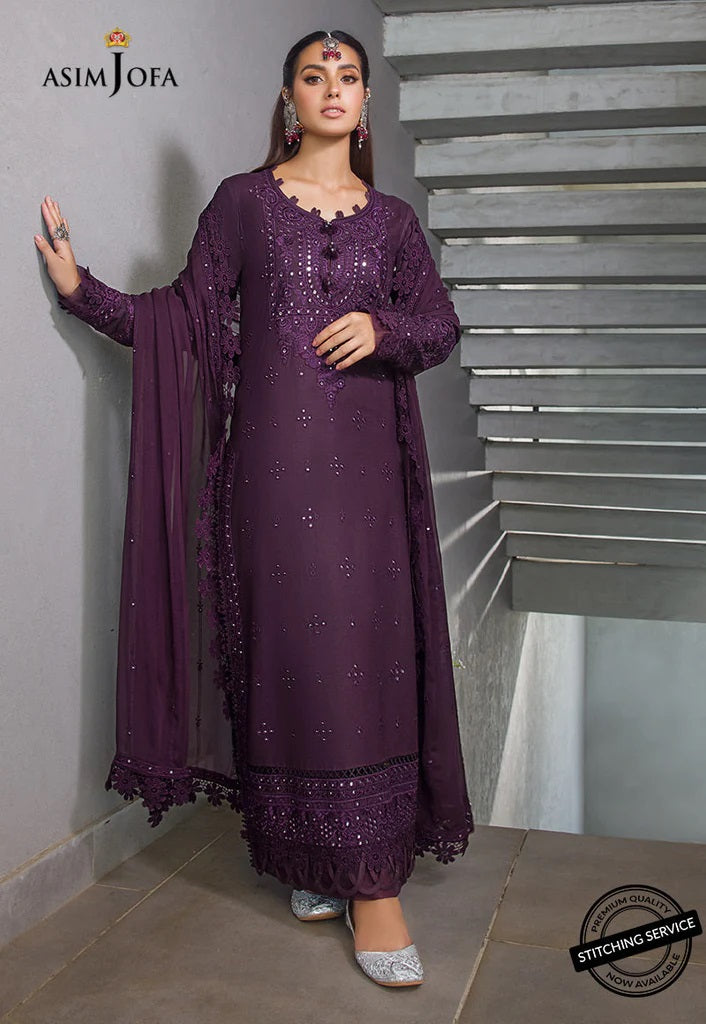 Asim Jofa Embroidered Lawn Suits Unstitched 3 Piece AJCK-05 - Eid Collection