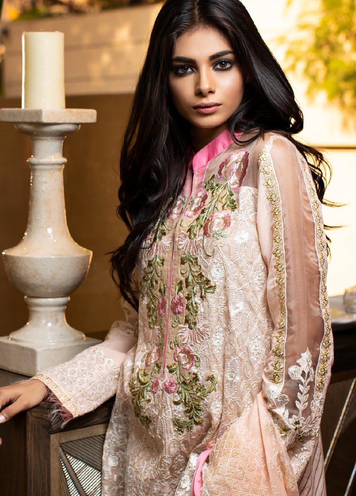 Zunuj Embroidered Chikankari Lawn Unstitched 3 Piece Suit ZCKL- 05