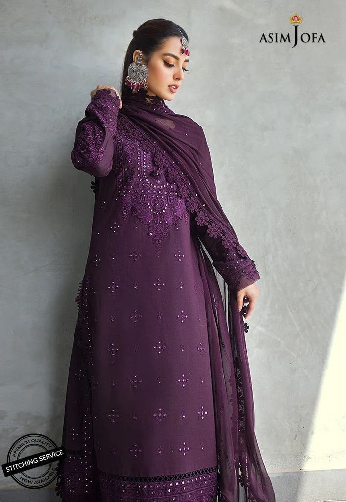 Asim Jofa Embroidered Lawn Suits Unstitched 3 Piece AJCK-05 - Eid Collection
