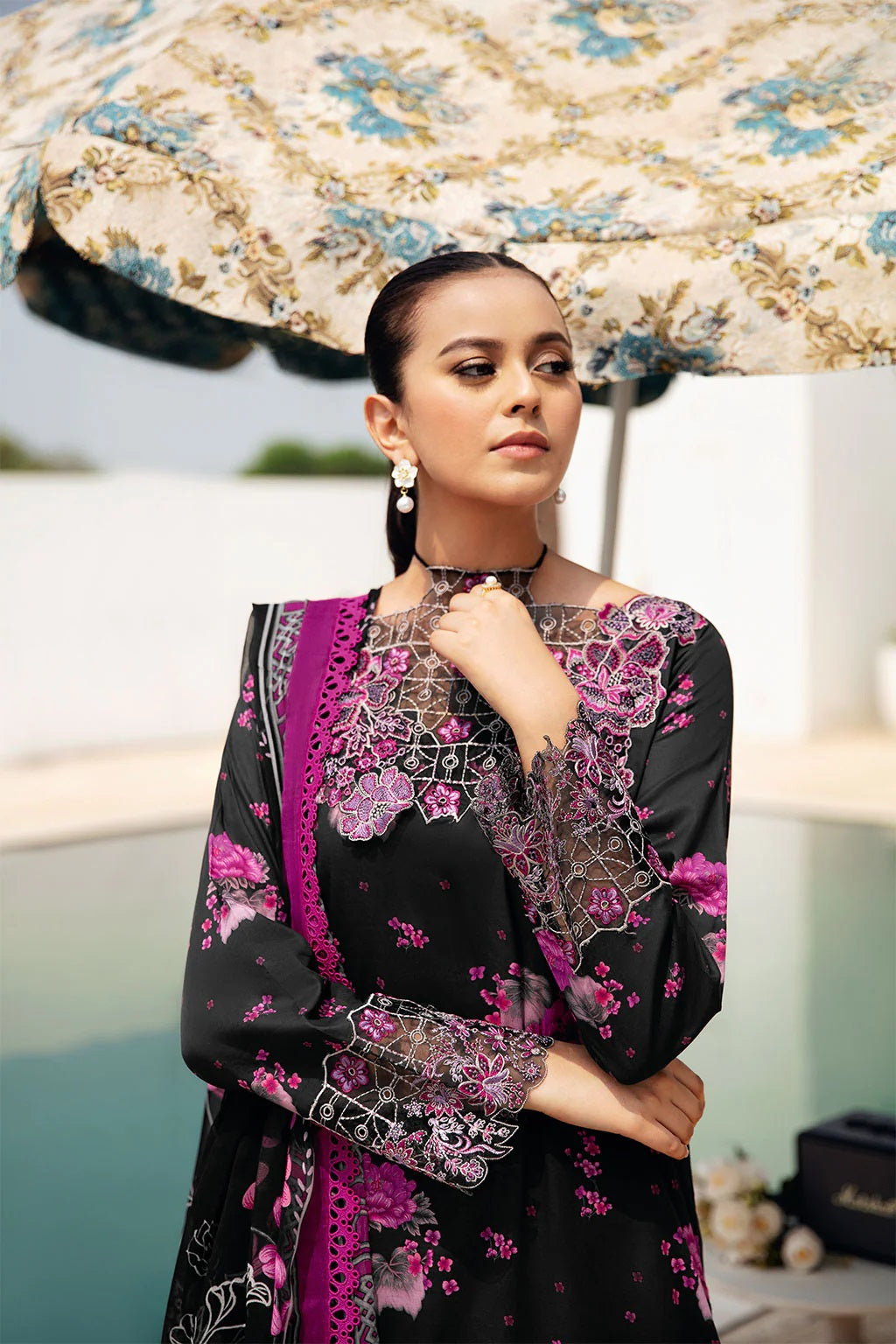 Rangrez by Ramsha Embroidered Lawn 3 piece Unstitched Dress - N601