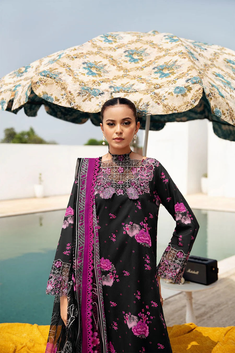 Rangrez by Ramsha Embroidered Lawn 3 piece Unstitched Dress - N601