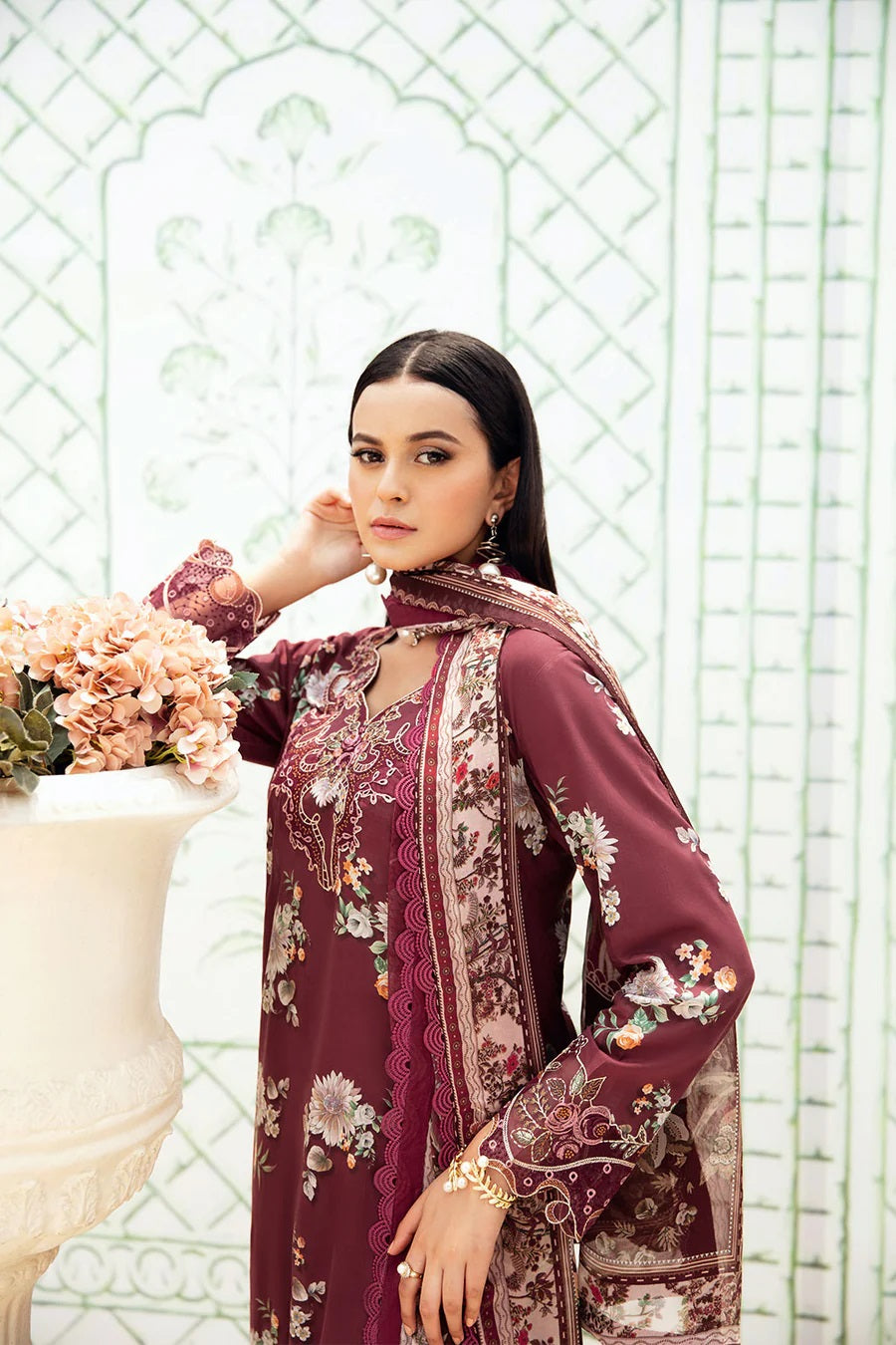 Rangrez by Ramsha Embroidered Lawn 3 piece Unstitched Dress - N603