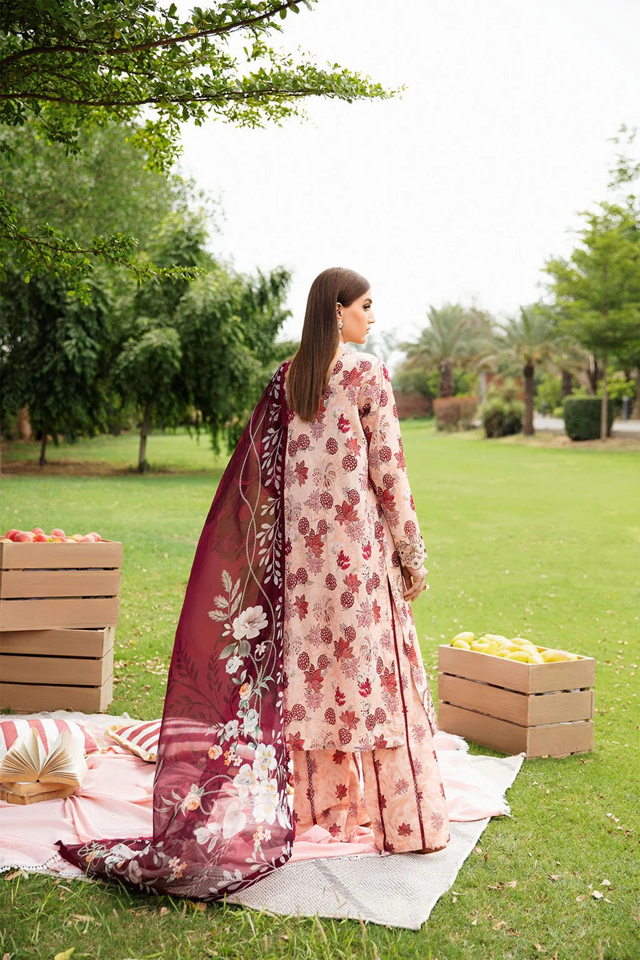 Rangrez by Ramsha Embroidered Lawn 3 piece Unstitched Dress - N605