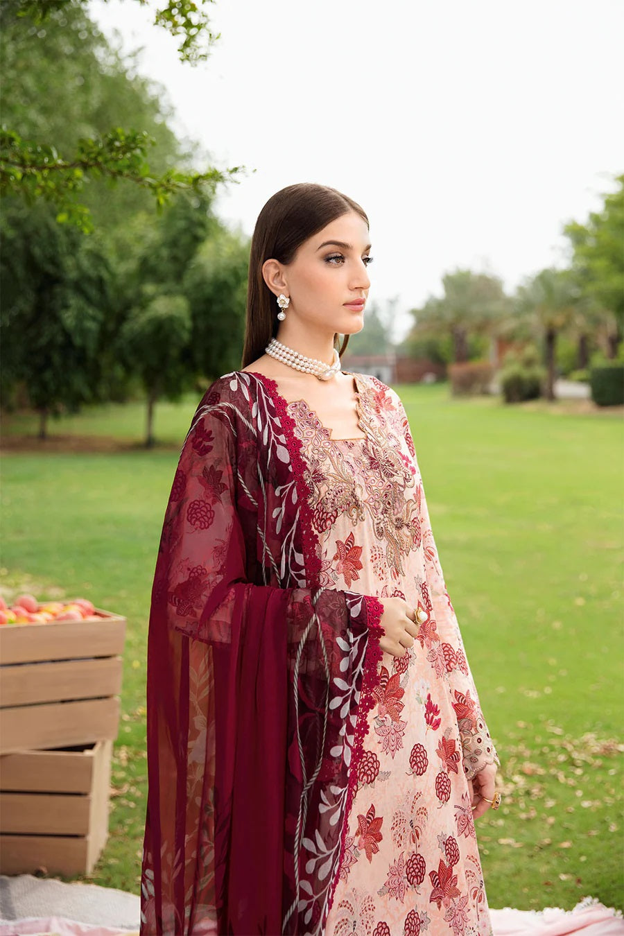 Rangrez by Ramsha Embroidered Lawn 3 piece Unstitched Dress - N605