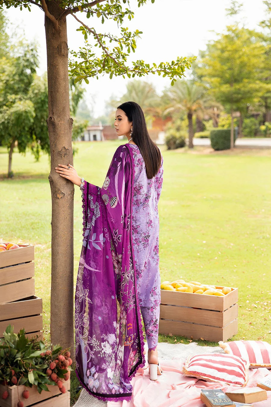 Rangrez by Ramsha Embroidered Lawn 3 piece Unstitched Dress - N606