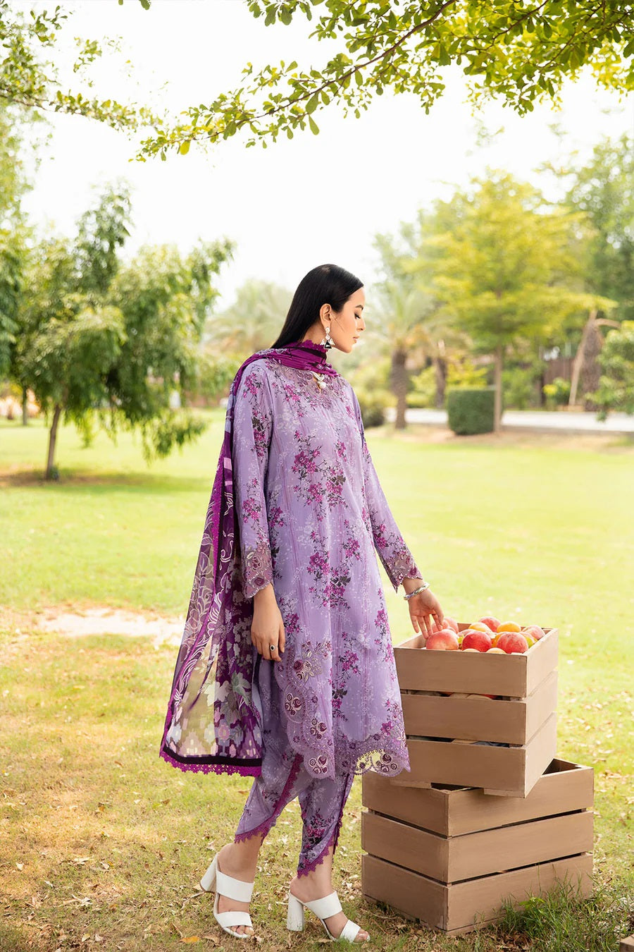 Rangrez by Ramsha Embroidered Lawn 3 piece Unstitched Dress - N606