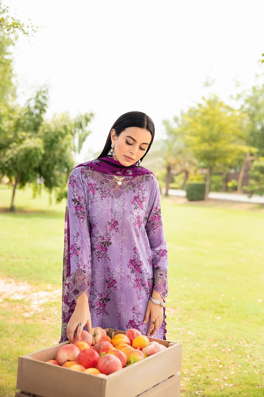 Rangrez by Ramsha Embroidered Lawn 3 piece Unstitched Dress - N606