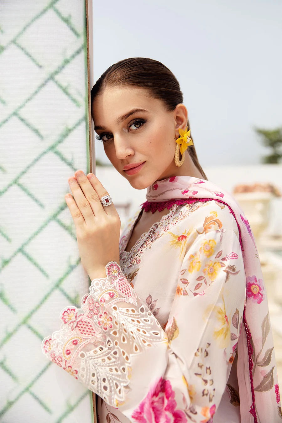 Rangrez by Ramsha Embroidered Lawn 3 piece Unstitched Dress - N608