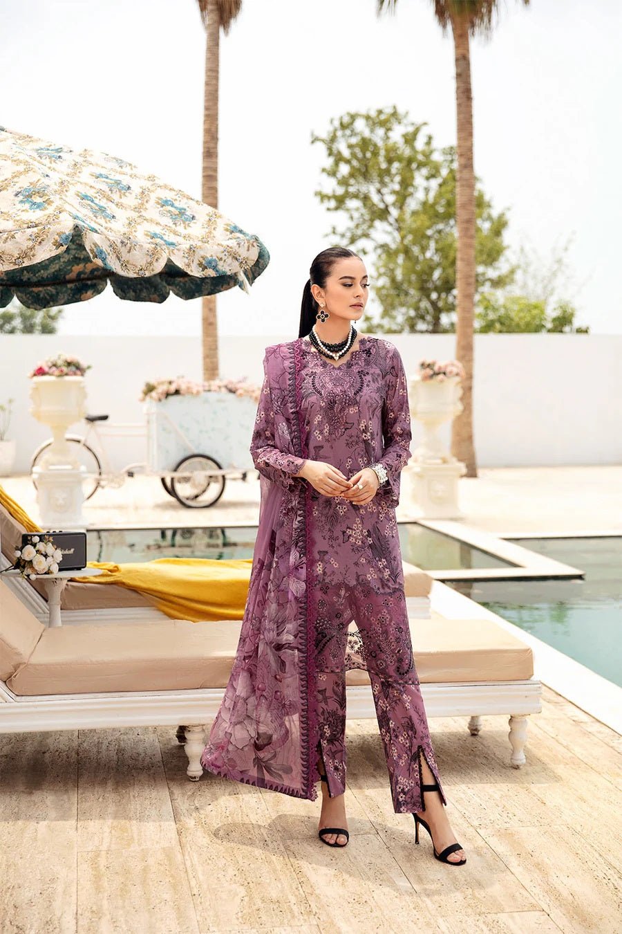 Rangrez by Ramsha Embroidered Lawn 3 piece Unstitched Dress - N609