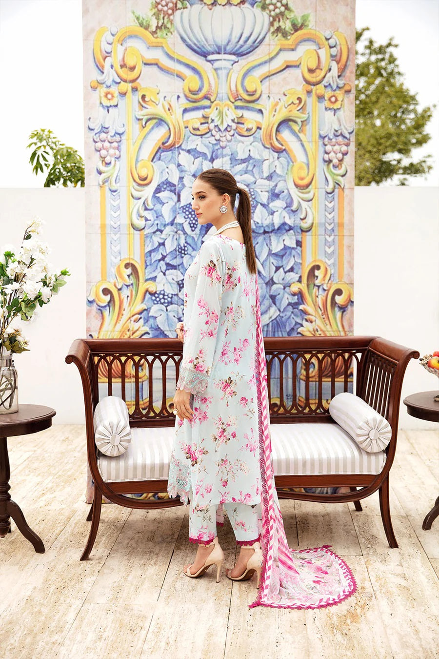 Rangrez by Ramsha Embroidered Lawn 3 piece Unstitched Dress - N610