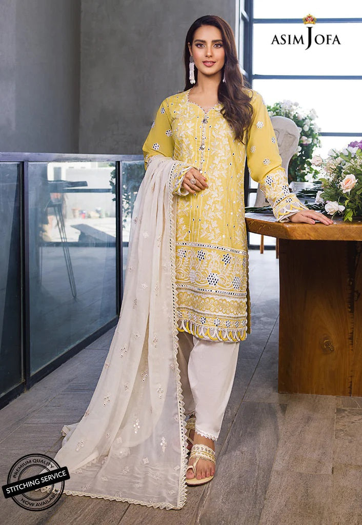 Asim Jofa Embroidered Lawn Suits Unstitched 3 Piece AJCK-06 - Eid Collection