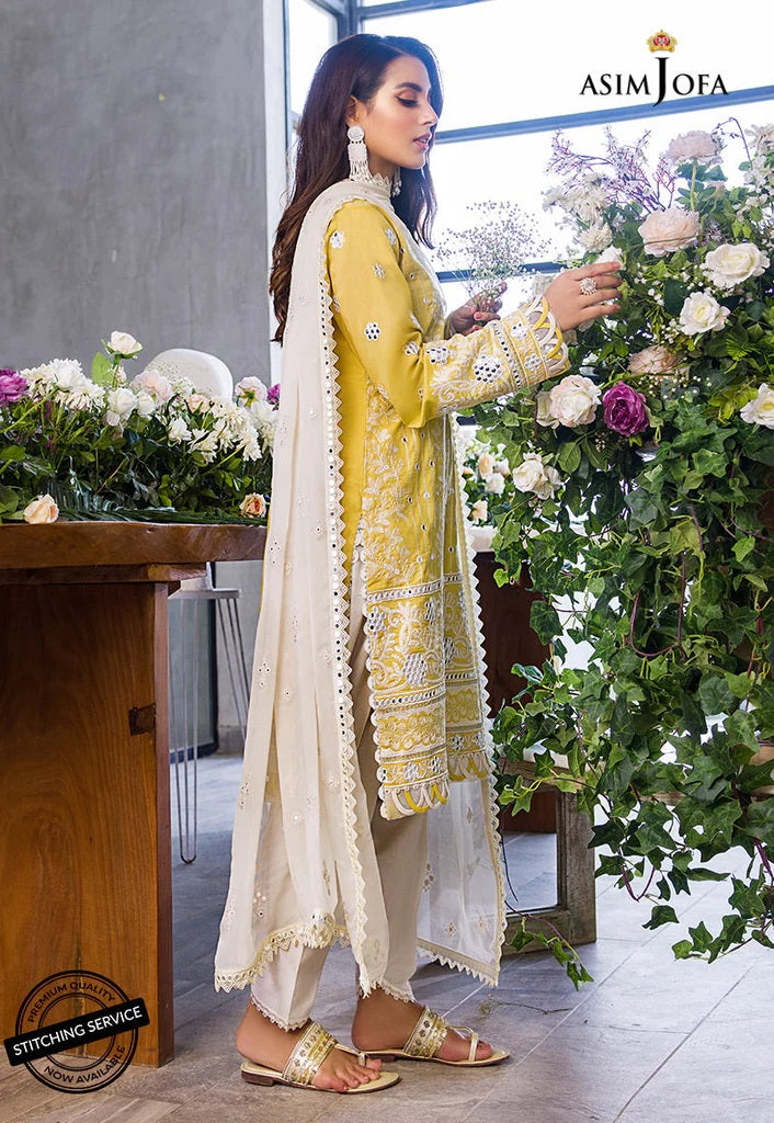 Asim Jofa Embroidered Lawn Suits Unstitched 3 Piece AJCK-06 - Eid Collection