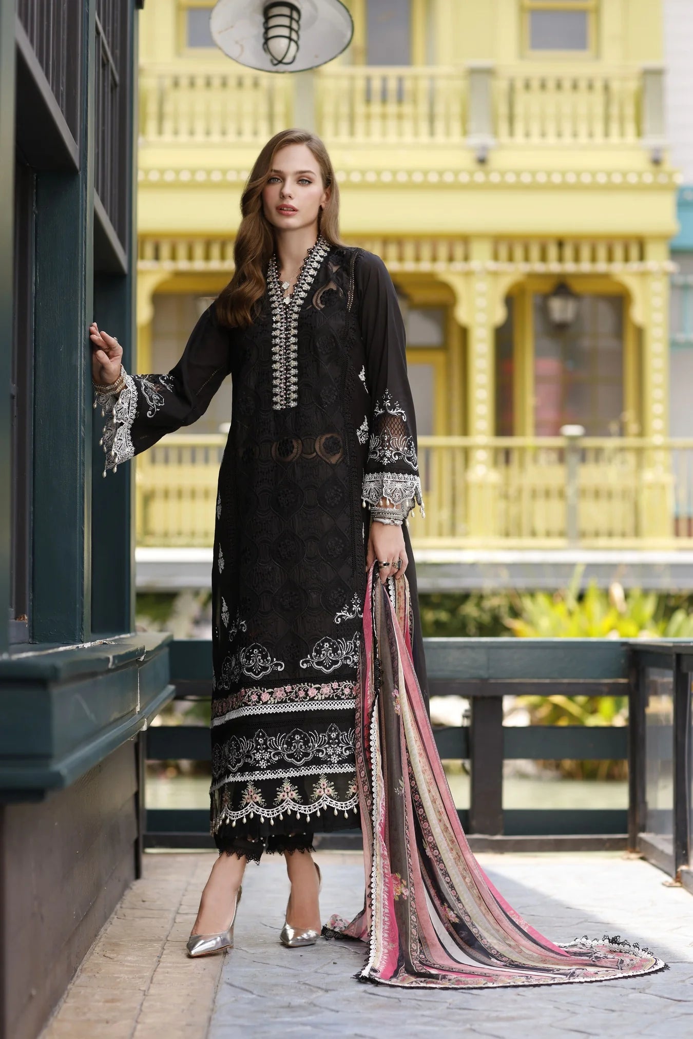 Noor By Saadia Asad Embroidered Lawn Suits Unstitched 3 Piece D06 - Fiya