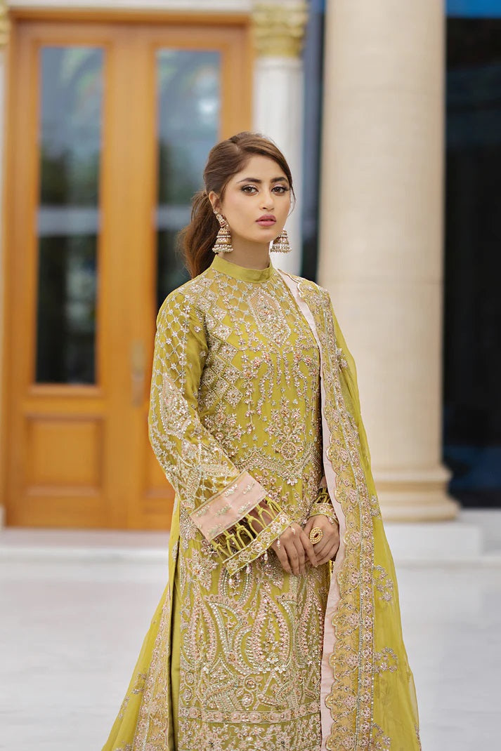 Ishq Aatish by Emaan Adeel Embroidered Chiffon Suits Unstitched 3 Piece EA23IA-06 Farah - Luxury Collection