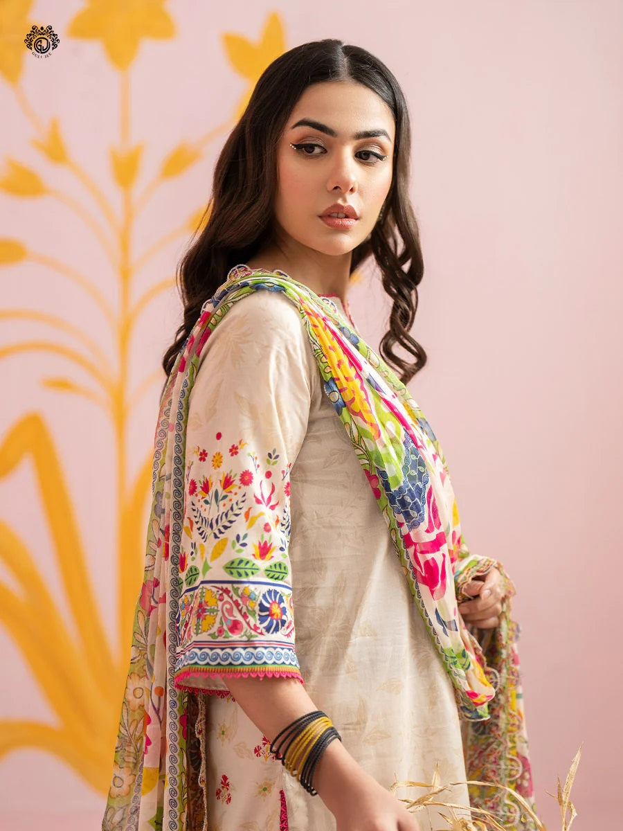 Rang Pasand by Gulljee Embroidered Lawn Unstitched 3 Piece Dress - GRP2406A6