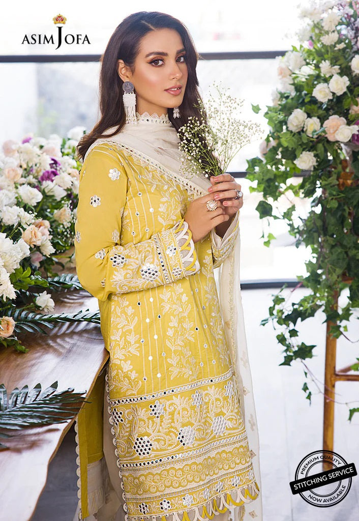 Asim Jofa Embroidered Lawn Suits Unstitched 3 Piece AJCK-06 - Eid Collection