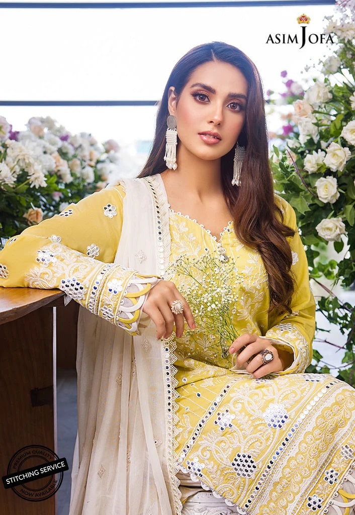 Asim Jofa Embroidered Lawn Suits Unstitched 3 Piece AJCK-06 - Eid Collection
