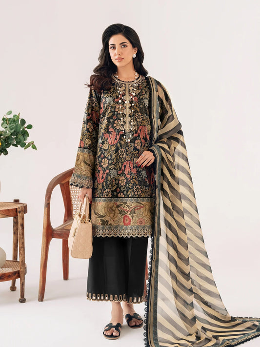 Sable Vogue Embroidered Lawn Suits Unstitched 3 Piece - SAL-07-23-V1