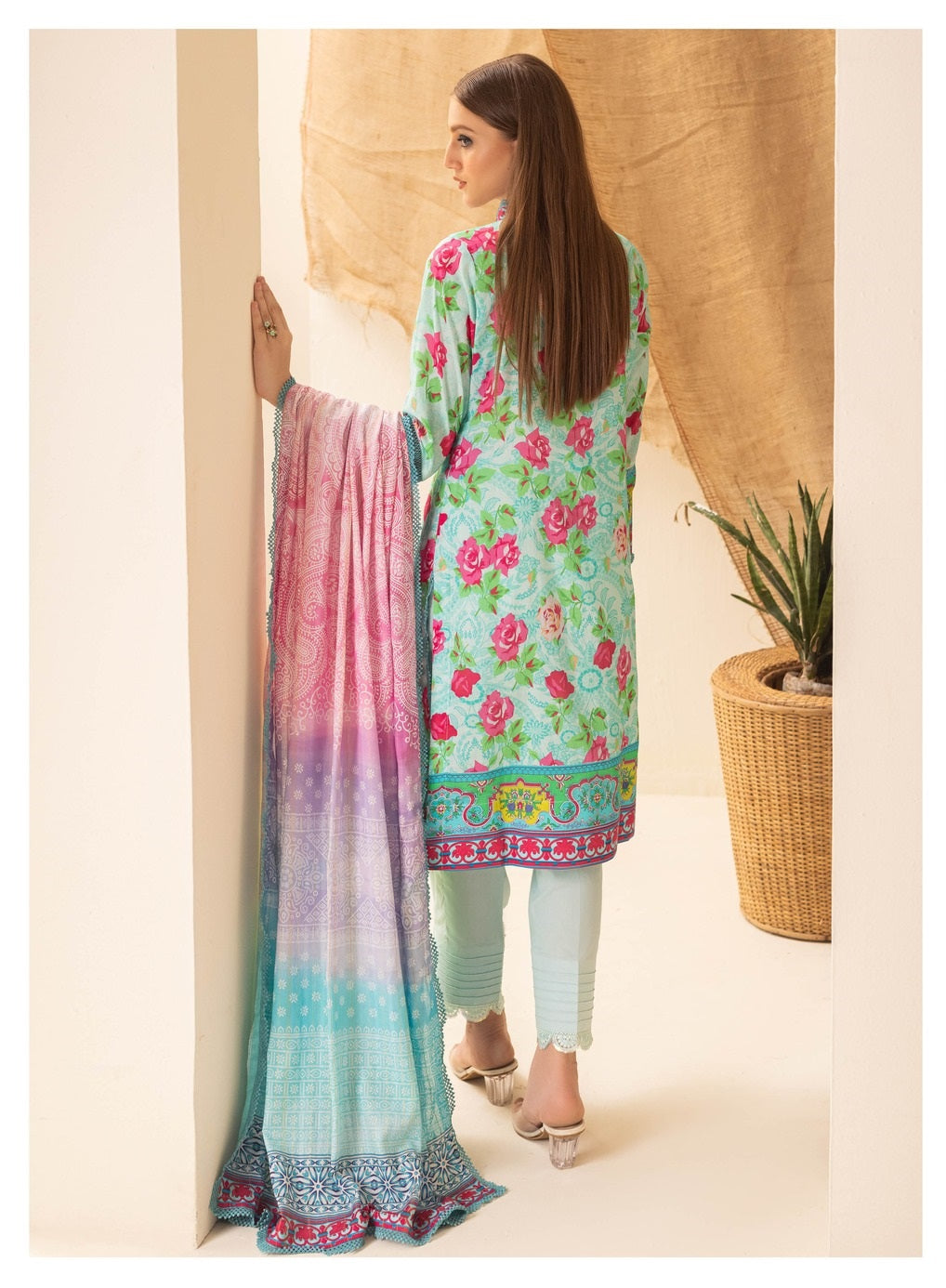 Colors by Al Zohaib Printed Lawn Suits Unstitched 3 Piece CSD-23-07 - Summer Collection
