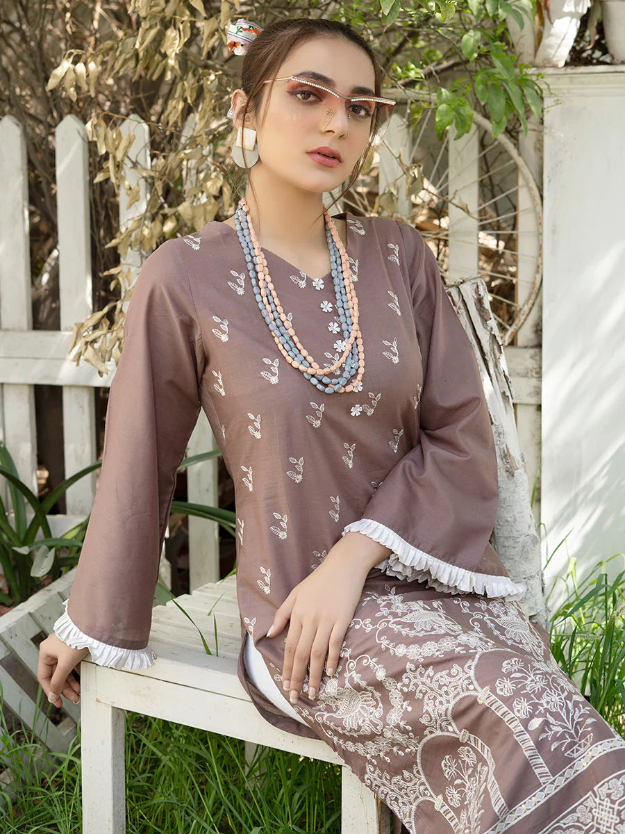 Nisha by Aalaya Embroidered Lawn Unstitched Shirt NEK- D07