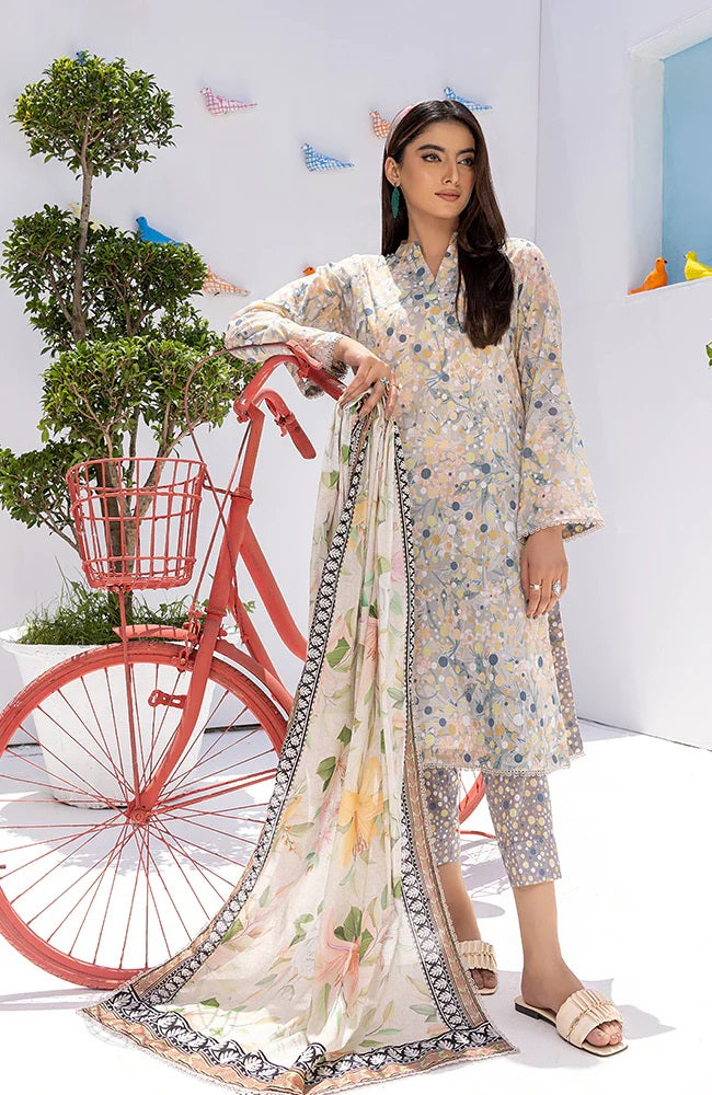 Coco Popup by Alzohaib Printed Lawn 3 piece Unstitched Suit - CPP2-23-07