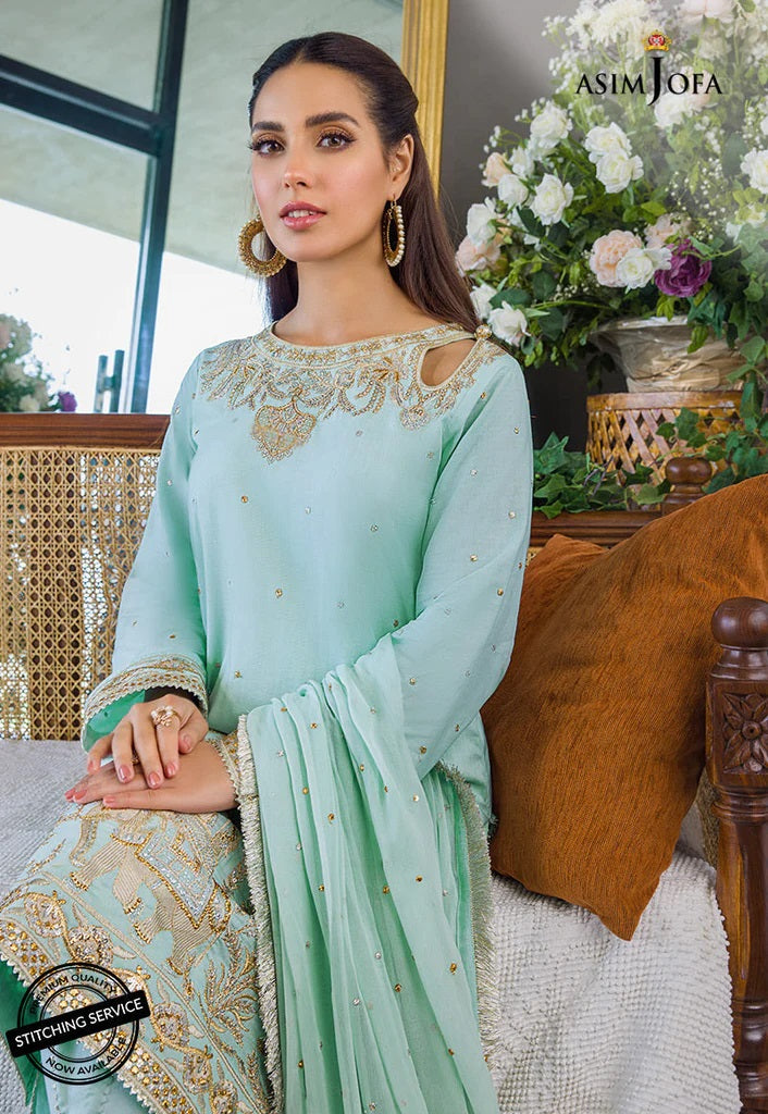 Asim Jofa Embroidered Lawn Suits Unstitched 3 Piece AJCK-07 - Eid Collection