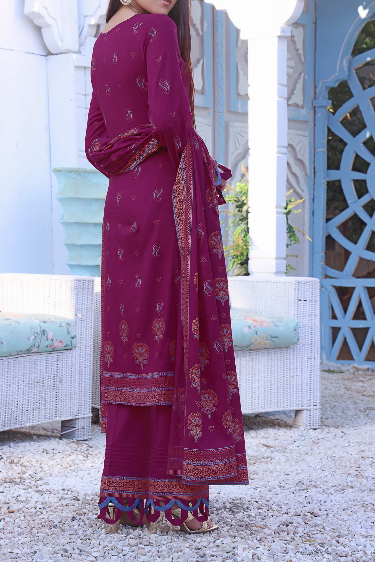 Daman By VS Textiles Printed Lawn Suits Unstitched 3 Piece VS23-807-A - Summer Collection