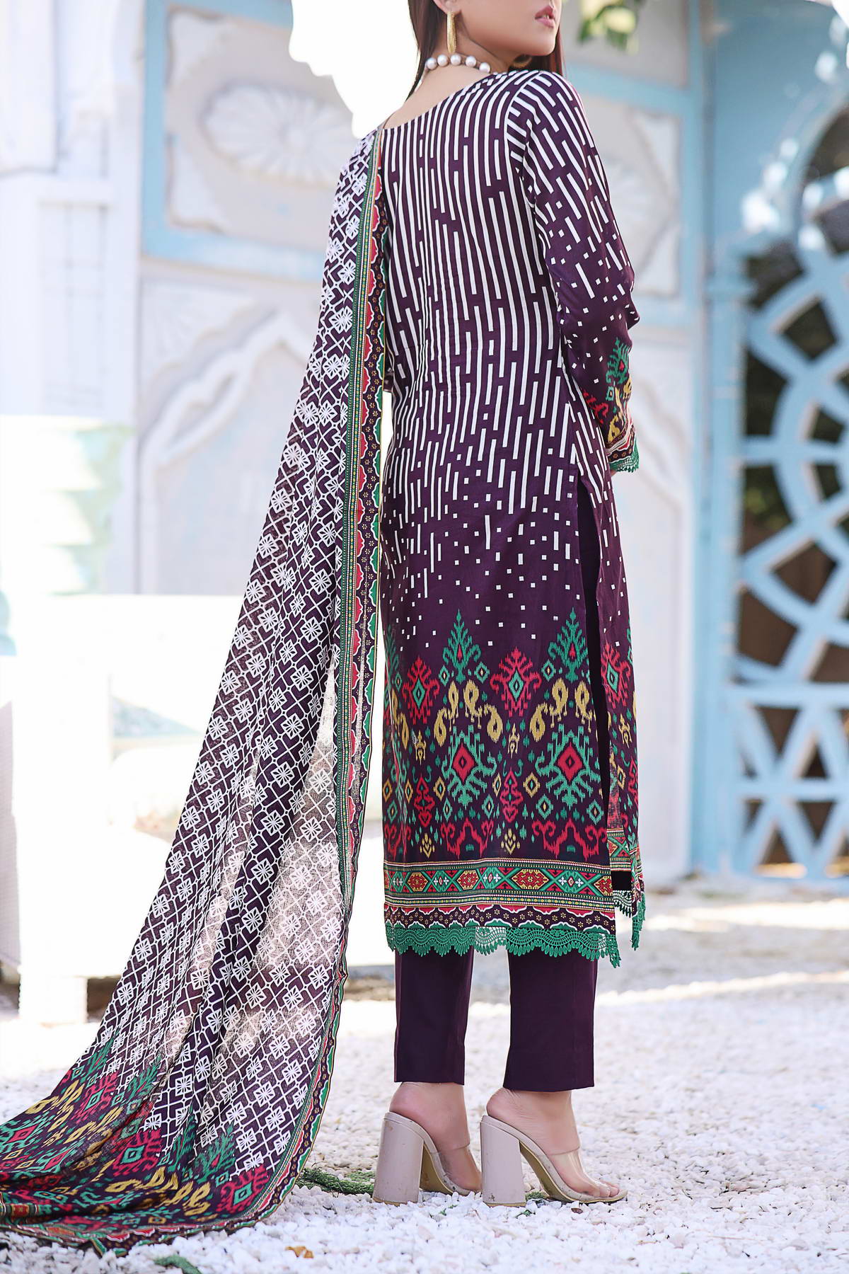 Daman By VS Textiles Printed Lawn Suits Unstitched 3 Piece VS23-808-B - Summer Collection